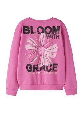 Felpa Name It DIfo bloom with grace rosa per ragazza