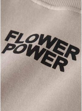 Felpa Name It Difo flower power beige per ragazza.