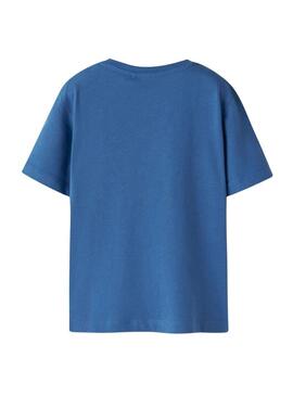 Maglietta Name It Benna dinosauro blu per bambino