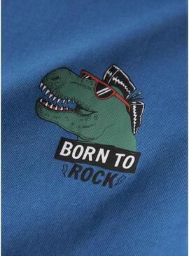 Maglietta Name It Benna dinosauro blu per bambino