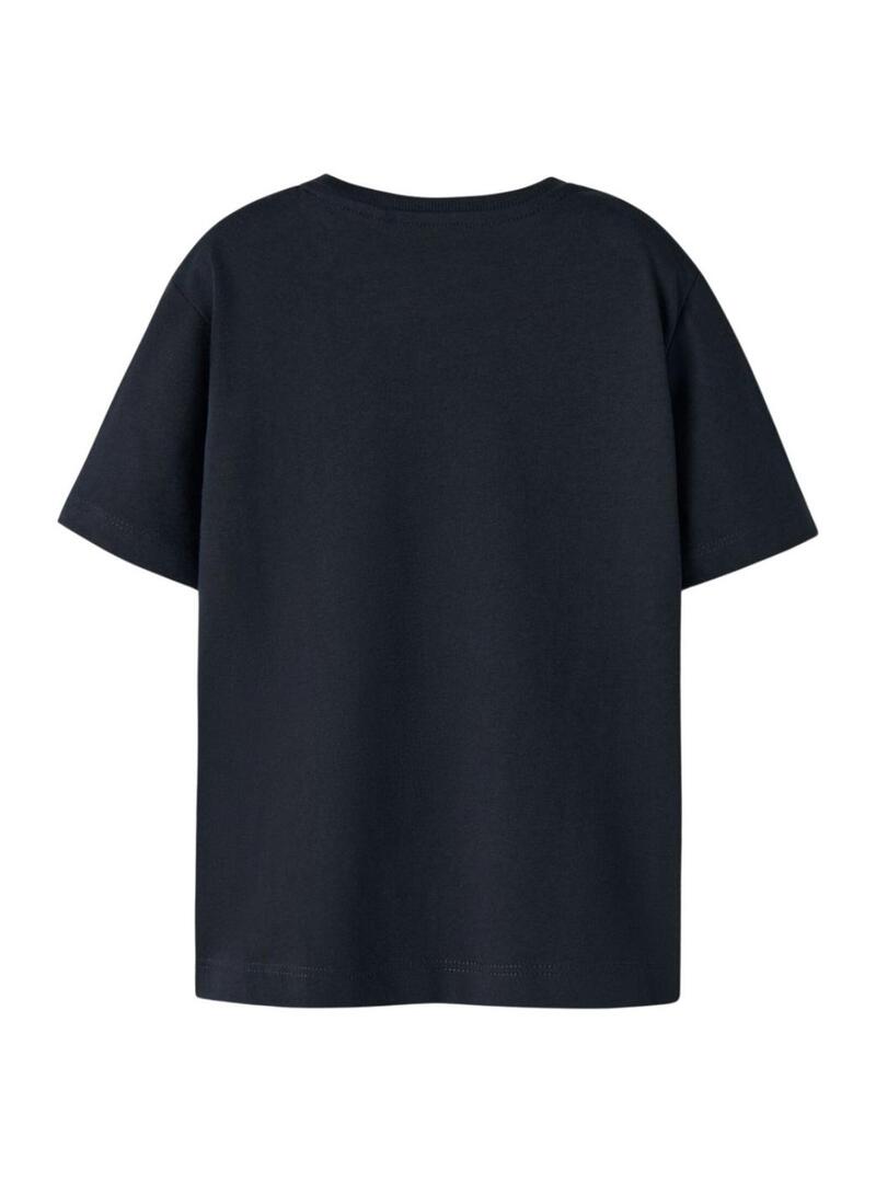 Maglietta Name It Benna moto nera per bambino