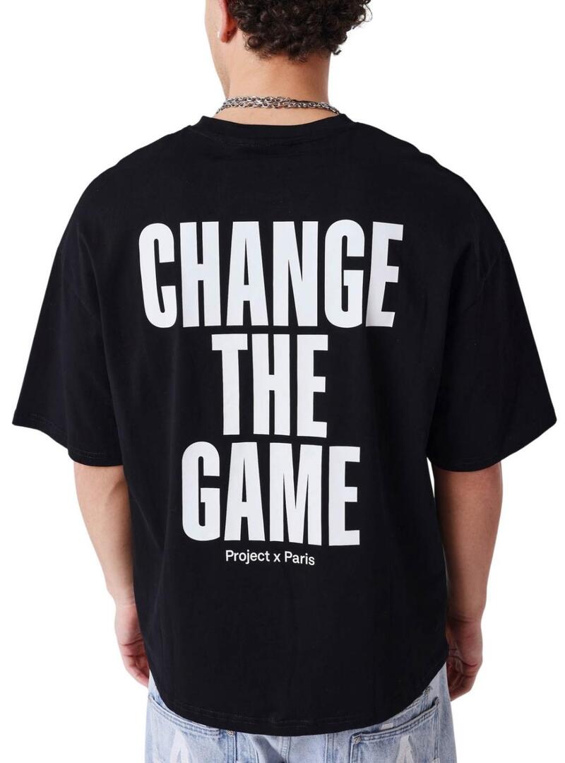 Maglietta Project x Paris boxy Essentials nera per uomo