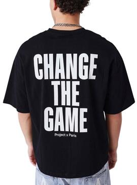 Maglietta Project x Paris boxy Essentials nera per uomo