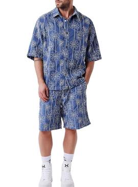 Shorts Project x Paris Candide Idylle flore blu per uomo