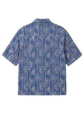 Camicia Project x Paris Candide Idylle fiori blu per uomo.