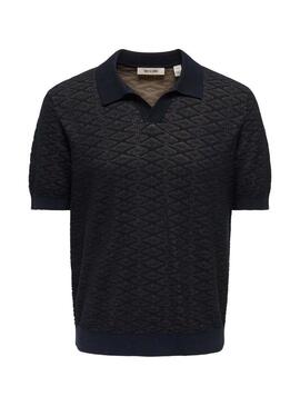 Polo Only and Sons Tristan navy per uomo.