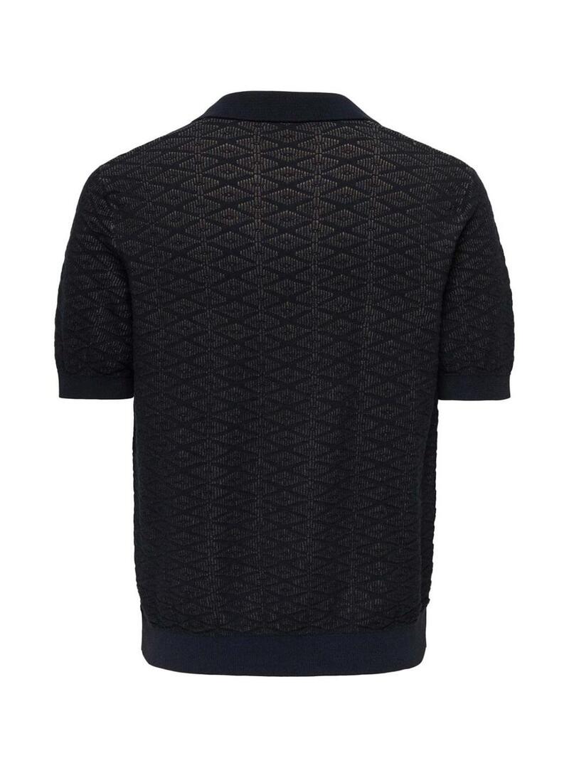 Polo Only and Sons Tristan navy per uomo.