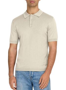 Polo Only and Sons Wyler beige per uomo