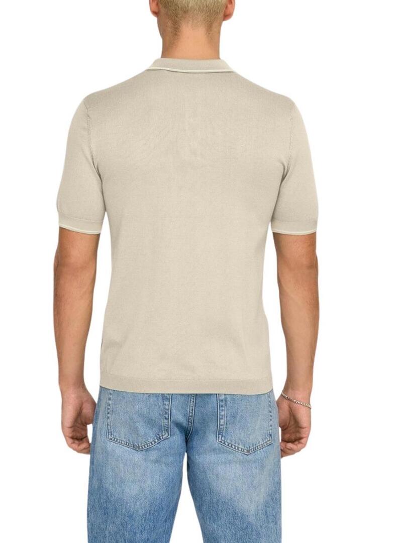 Polo Only and Sons Wyler beige per uomo
