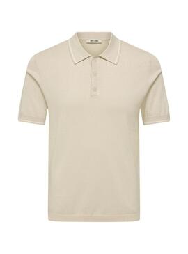 Polo Only and Sons Wyler beige per uomo