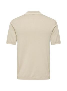 Polo Only and Sons Wyler beige per uomo