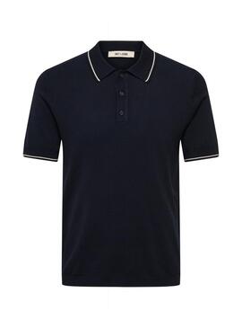 Polo Only and Sons Wyler blu marino per uomo