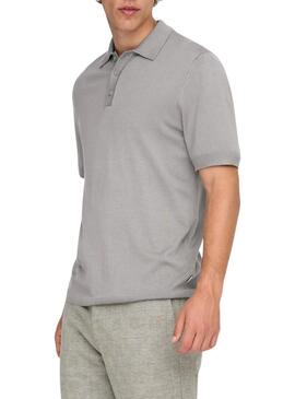 Polo Only and Sons Wyler grigio per uomo