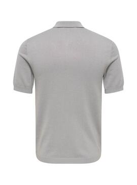 Polo Only and Sons Wyler grigio per uomo