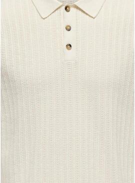 Polo Only and Sons Moon beige per uomo