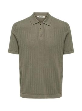 Polo Only and Sons Moon verde per uomo