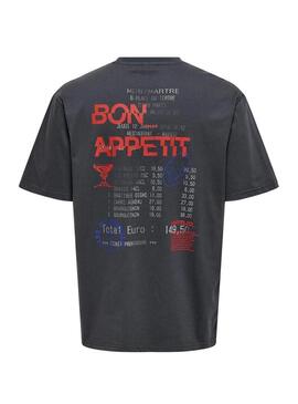 Maglietta Only and Sons Fredo grigia per uomo