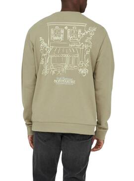 Felpa Only and Sons Cesc verde per uomo