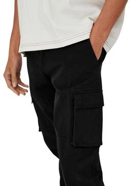 Pantaloni Only and Sons Cam cargo neri per uomo
