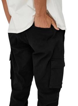Pantaloni Only and Sons Cam cargo neri per uomo