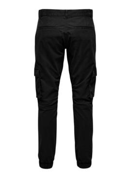 Pantaloni Only and Sons Cam cargo neri per uomo