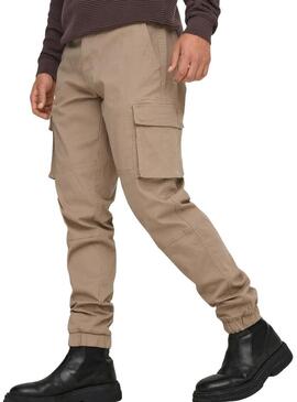 Pantaloni Only and Sons Cam cargo beige per uomo