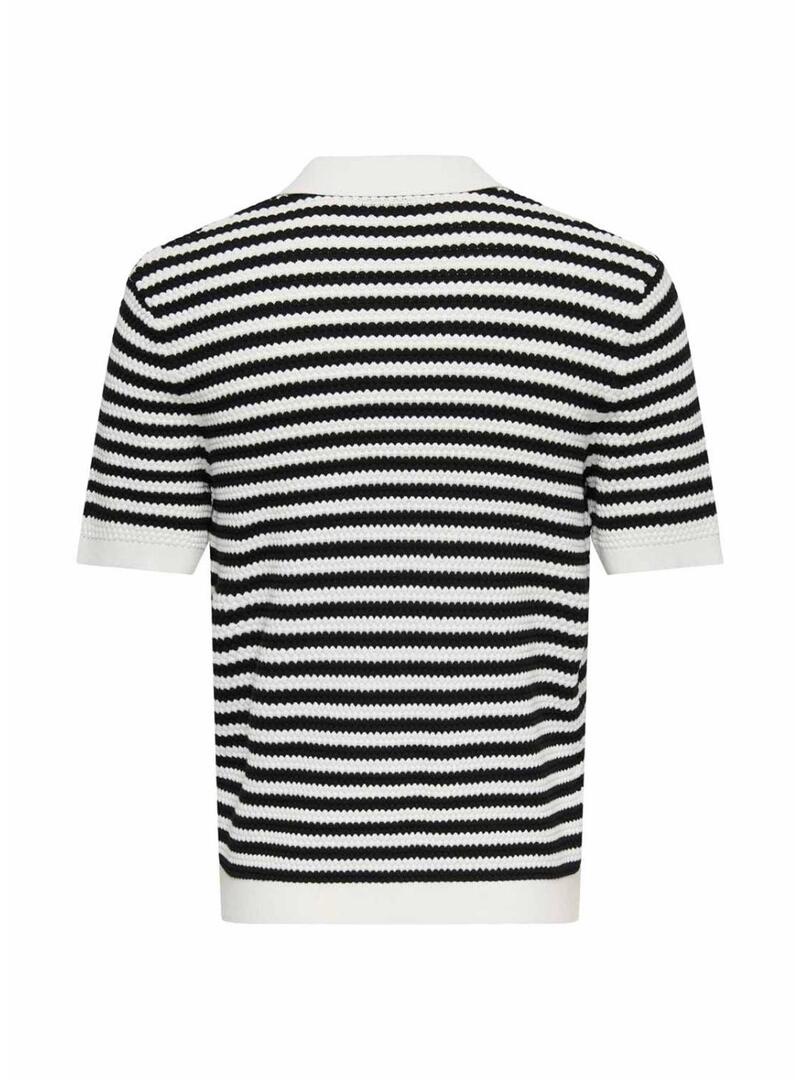 Polo Only and Sons a righe marine in sergè per uomo