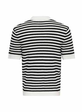 Polo Only and Sons a righe marine in sergè per uomo