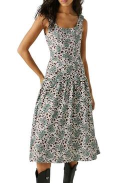 Abito Pepe Jeans Chelsea verde per donna.