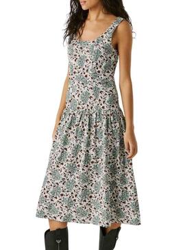 Abito Pepe Jeans Chelsea verde per donna.