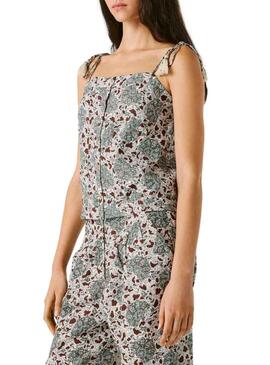 Top Pepe Jeans Agnes verde per donna
