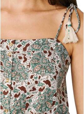 Top Pepe Jeans Agnes verde per donna