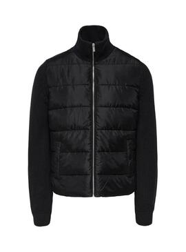 Giacca Only and Sons Mane nera combinata per uomo