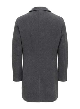Cappotto Only and Sons Jaylon grigio per uomo