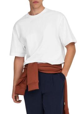 Maglietta Only and Sons Fred bianca da uomo