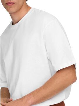 Maglietta Only and Sons Fred bianca da uomo