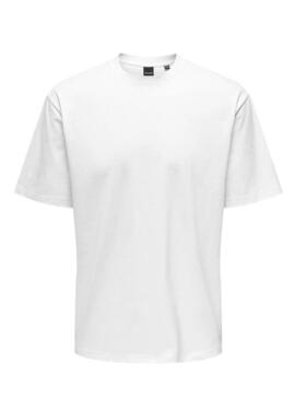 Maglietta Only and Sons Fred bianca da uomo