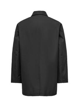 Cappotto Only and Sons Hall nero per uomo
