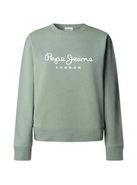Felpa Pepe Jeans Maty verde per donna
