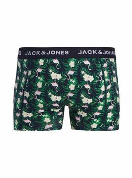 Confezione di mutande Jack and Jones con stampa di fiori fenicotteri per uomo