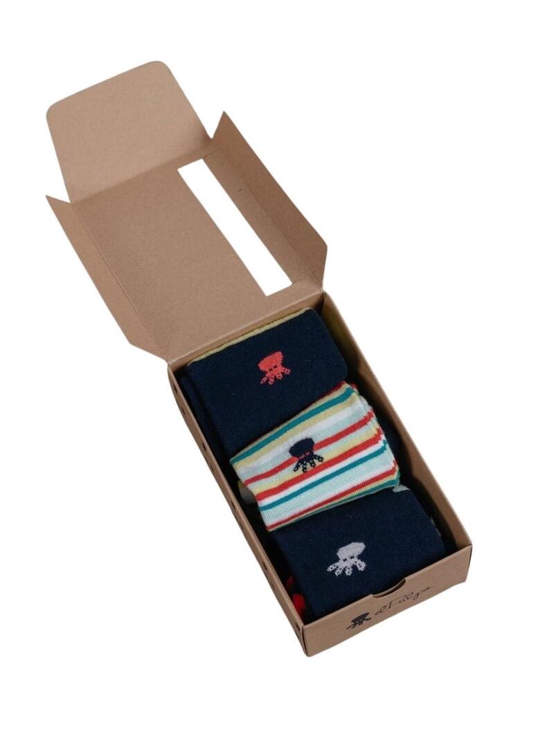 Pacco calze El Pulpo Oasis multicolore per uomo