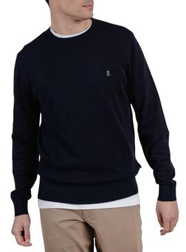 Maglia El Pulpo con logo ricamato blu navy delavé per uomo