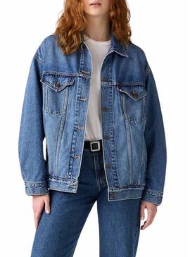 Giacca di jeans Levi's XL Trucker blu per donna