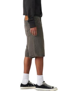 Pantaloni corti in denim Levis 478 Baggy neri per uomo