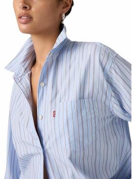 Camicia Levis Harlie a righe blu per donna