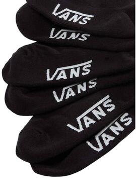 Calzini Vans Classic Kick 3 paia neri per donna e uomo