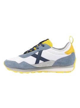 Scarpe da ginnastica Munich UM 91 bianche e blu per uomo