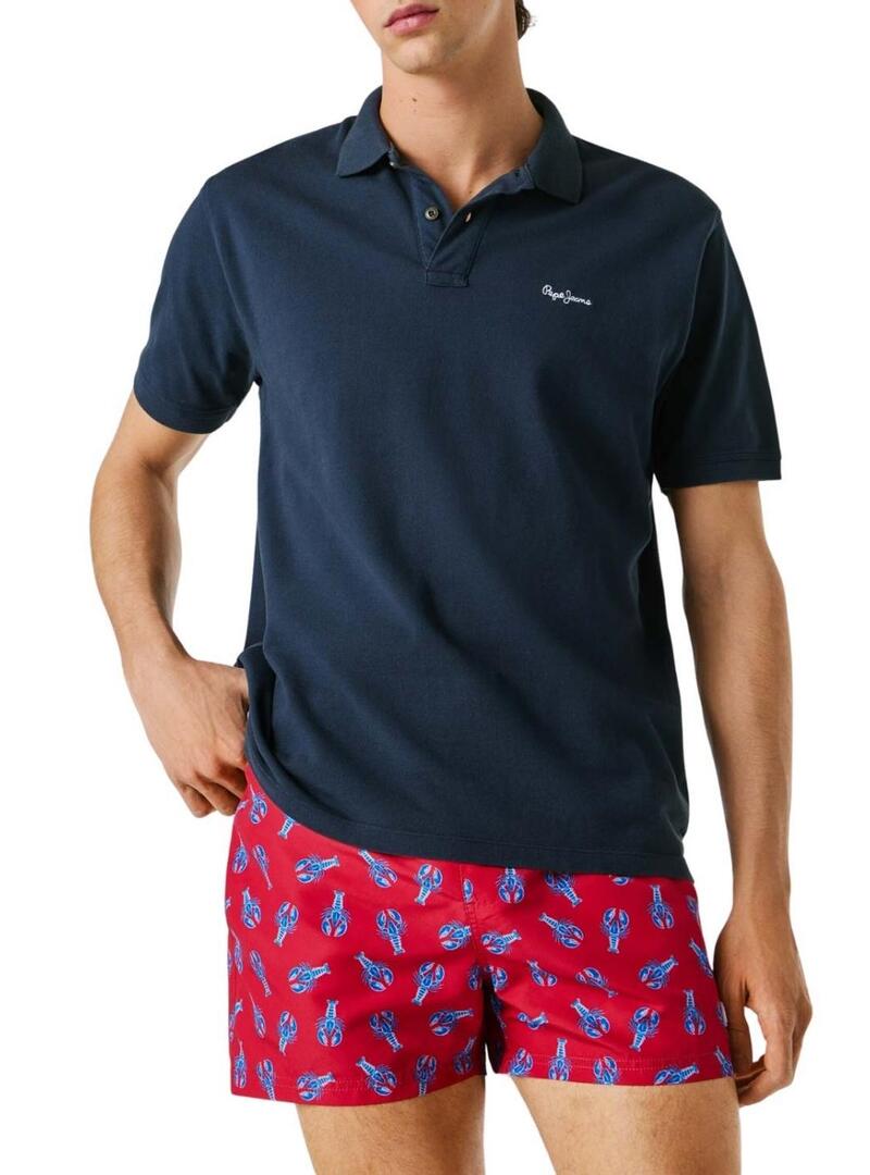 Costume da bagno Pepe Jeans Funky Lobster rosso per uomo