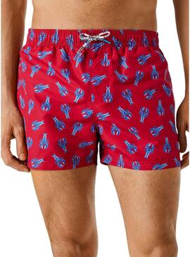 Costume da bagno Pepe Jeans Funky Lobster rosso per uomo