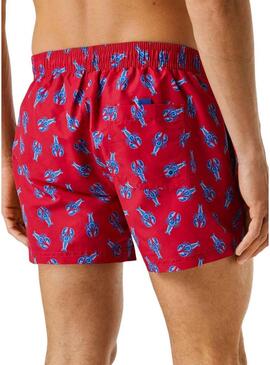 Costume da bagno Pepe Jeans Funky Lobster rosso per uomo